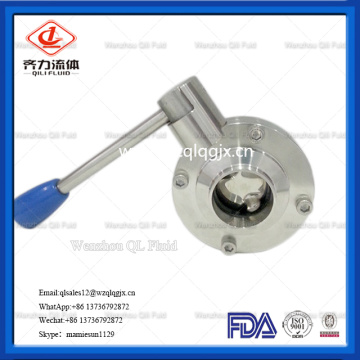 SMS/DIN/3A/Rjt Munual Sanitary Butterfly Valve