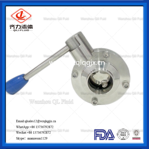 Stainless Steel Sanitary Heavy Type Welded Butterfly Valve