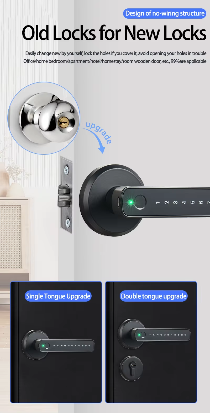 10 handle door lock