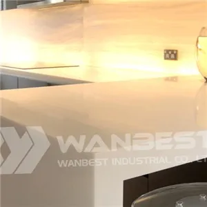 Customized Hanex White Kitchen Counter