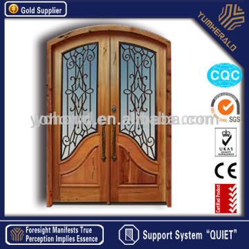 New design wooden door with glass