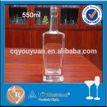 550ml heavy base clear liquor glass vodka bottle cost