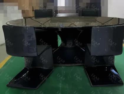 Sapphire Jade Marble Dining Table: Exquisite Elegance for Your Dining Space