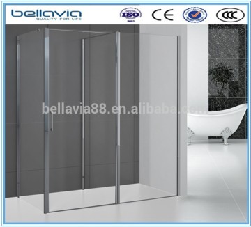 6997 square pivot shower doors with clear glass shower enclosure