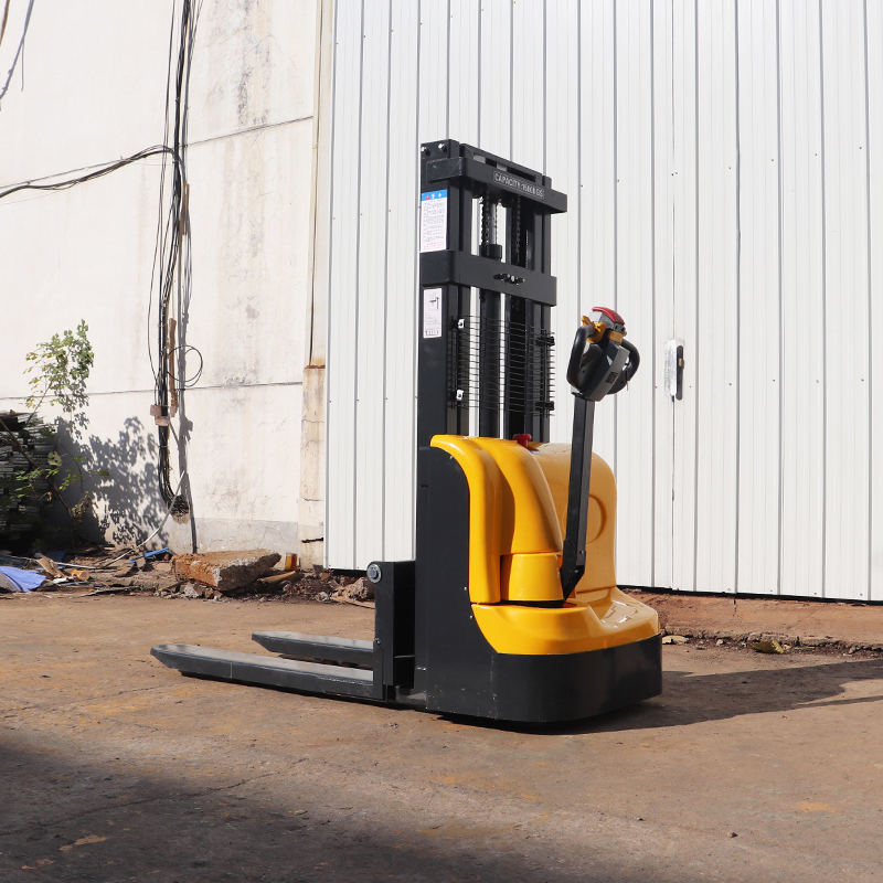 CE 1000Kg Semi Electric Pallet Stacker: Full Automatic RC Self-Loading Battery Hydraulic Portable Hand Lifter Forklift