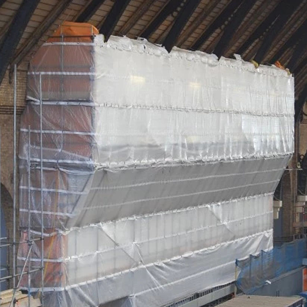 Clear Transparent Leno Scaffolding Covers