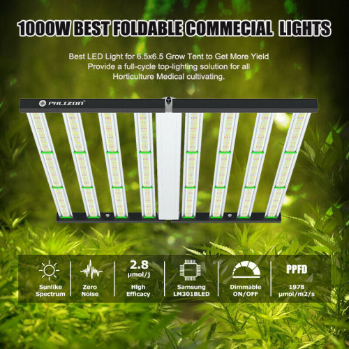 Stock estadounidense 1000W LED Grow Light 8 barras