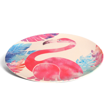 biodegradable kitchen bamboo fiber dinnerware dinner dessert cake pizza catering serving sublimation plate charge dishes plates