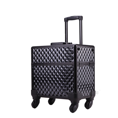 Black ABS makeup artist cosmetic travel case