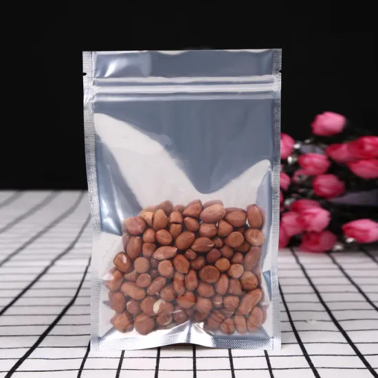 custom food peanut flat bottom zipper pouch food bag
