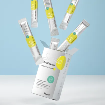 Private Label Mini Mint Flavor Teeth Whitening Mouthwash: Portable & Convenient Oral Care Solution