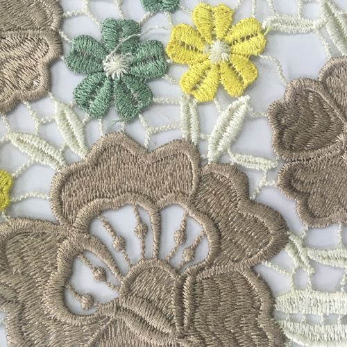 Elegant Multicolor Flower Chemical Lace Embroidery Fabric