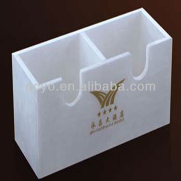 QCY-H-C001 factory directly sale high quality white acrylic tea bag box