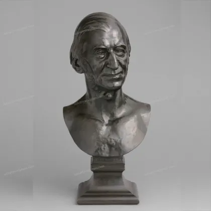Custom metal craft famous bust bronze marquis de lafayette bust sculpture replica
