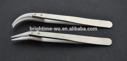Ceramic tweezers with Pro-Curved working tips
