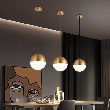 Nordic Modern Handmade Glass Pendant Light Round Chandelier