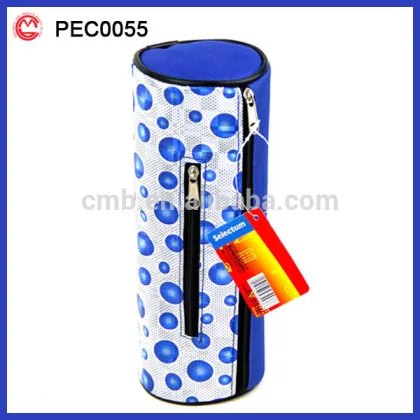 blue light zipper blue point drawing pencil case