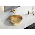 Stainless Steel NANO Golden Round Bathroom Basin