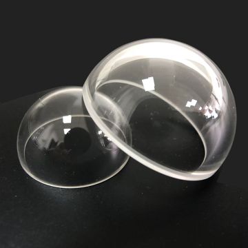 Sapphire Crystal Optical Clear Glass Dome Lens with Flange
