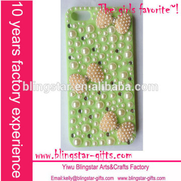 pearl bow rhinestone bling cell phone case cover