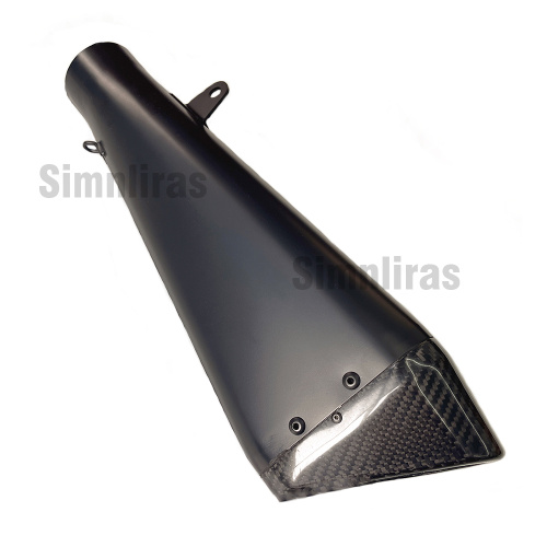 Motorradauspuff für Suzuki Hayabusa Black 08-23 Schalldämpferableitungsschlupf am System