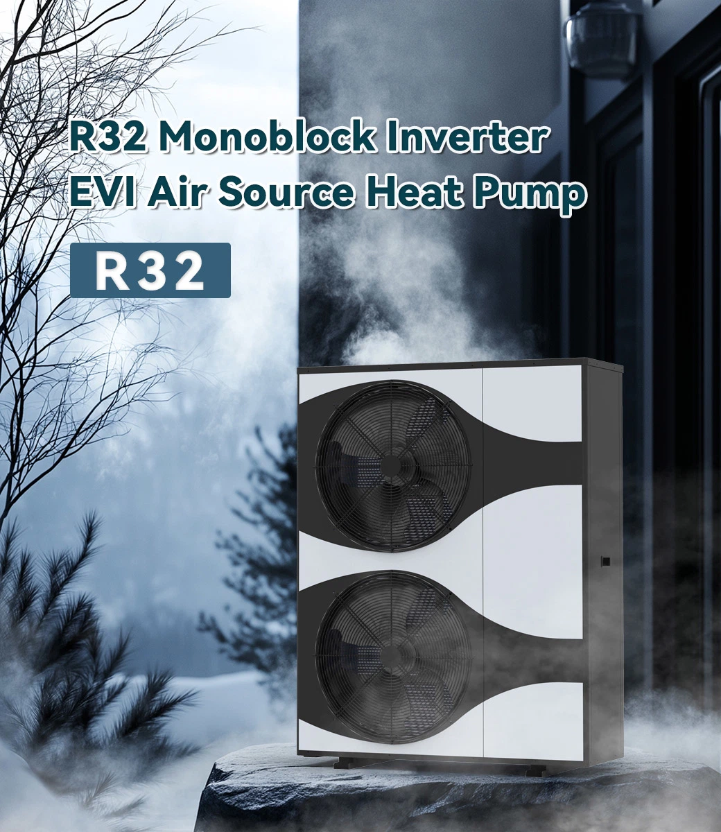 R32 Evi Low Temperature Operate Heating Air Water Heat Pump Water Heater for Hotel Residential