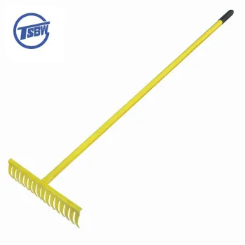 R131ML Carbon Steel Garden Farming Rake with Long Handle