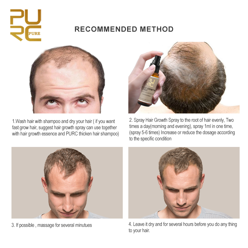 PURC New Hair Growth Spray Fast Grow Hair Hair Loss Treatment Preventing Hair Loss 30ml for Men Women