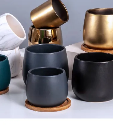 Nordic Modern Simple Marbling Ceramic Flower Pot