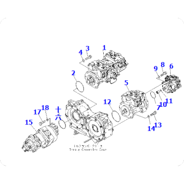 Loader WA600-6R Pump Assembly 708-1G-12310