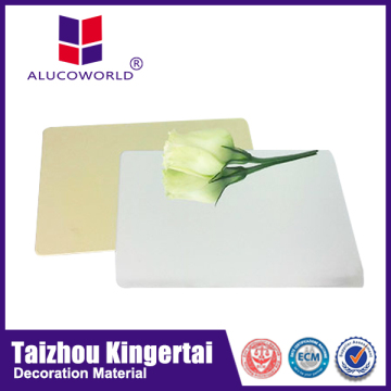 Alucoworld golden/silver mirror finished exterior wall cladding plastic acp