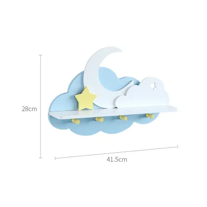 Floating Cloud and Moon Shelves for Wall-Mounted Living Room Furniture