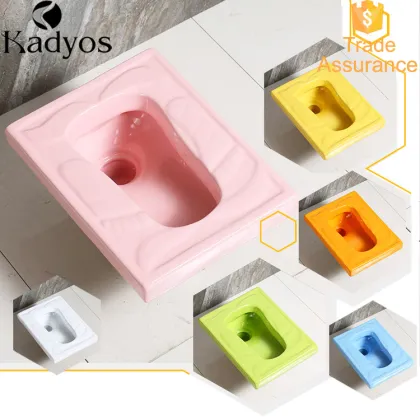 Hot Sale Kids Bathroom Sanitary Ware: Colored Ceramic Squat Toilet