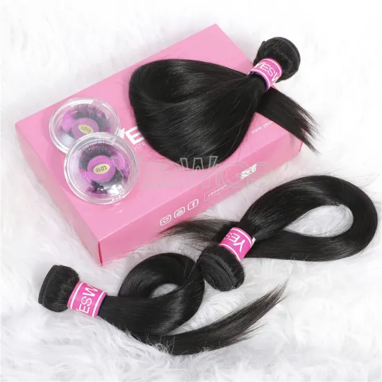 Yeswigs Remy Brazilian Straight Human Hair Bundles 10A Grade Virgin Unprocessed Human Hair Brazilian Hair Weave Bundles In Stock