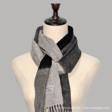 Soft Lambswool Classic Check Patterns Winter Scarf