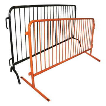Barricades en acier robuste de 8 pieds à fond plat