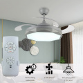 Luxury LED light Modern retractable blades chandelier fan