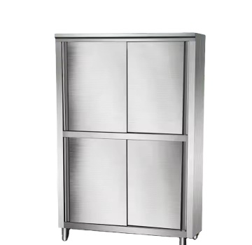 Stainless Steel Industrial Upright Storage Cabinet with Sliding Doors
