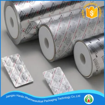 Colored aluminum foil blister packaging for pills