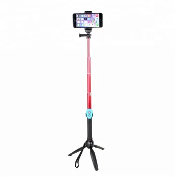 Selfie stick with tripod adapter for sports camera