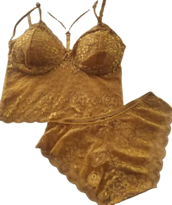 Lace Bra and Panty Set for Women - Push Up Full Lace Bra Stock