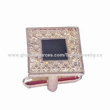 Enamel Cufflinks, Made of Brass and Enamels, OEM and Small Orders Welcomed