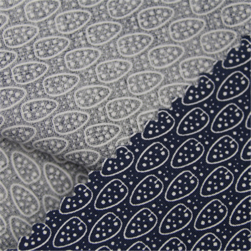 Elastisk tryckt poplin av bomull med retrostil