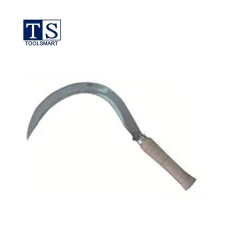 Hot Sale 34cm Steel Grass Tooth Sickle with Wooden Handle