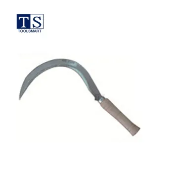 Hot Sale 34cm Steel Grass Tooth Sickle with Wooden Handle