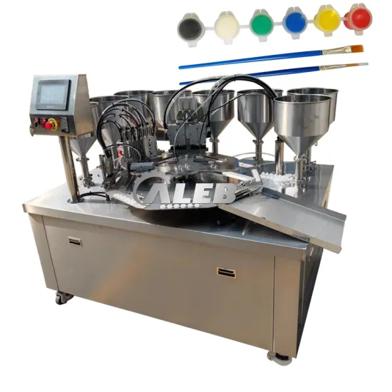 High Efficiency Labor-Saving Watercolor Acrylic Paint Filling Machine for 6 Bottle Joints