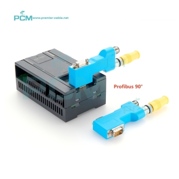 Profibus DP Bus Connector: 90 Degree D-Sub to M12 B-Coded Plug for 6ES7 972-0BA12-0XA0 PLC Interface
