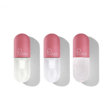 Private Label Waterproof Moisturizing Makeup Glitter Lip Plumper Oil Mini Capsule Lip Gloss