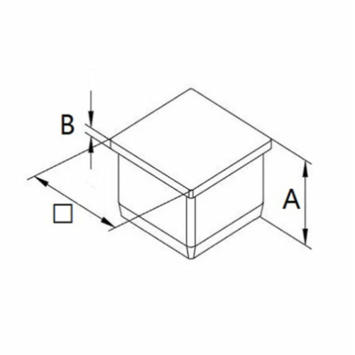 Capuchard carré en acier inoxydable