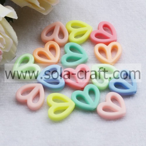 3.5*15.5*17MM New Fashion Solid Colors Beautiful Heart Charm Beads Pattern